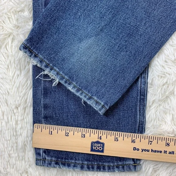 Hollister Jeans Mens 34x31 Blue Pants Classic Taper Denim Button Fly Tag 36x32 - Picture 11 of 13